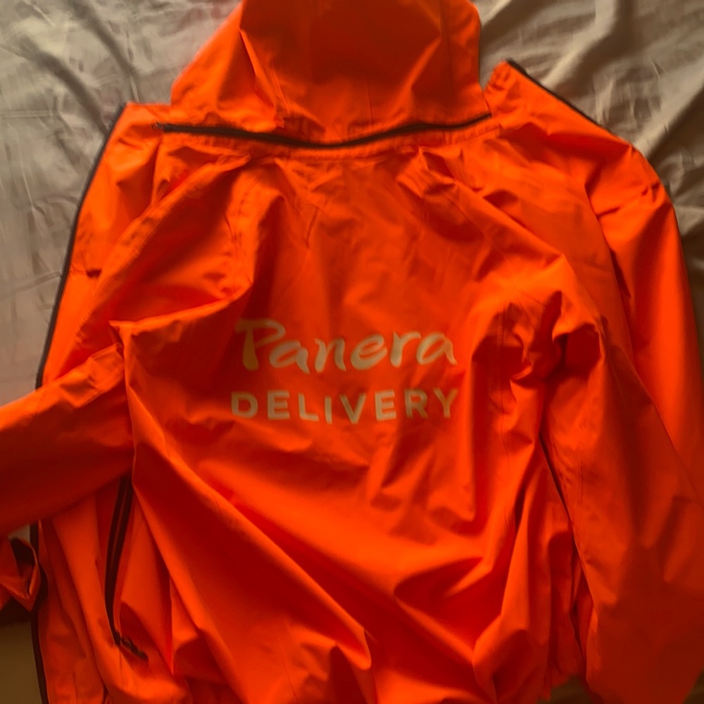 Panera Bread Drippy Orange Windbreaker